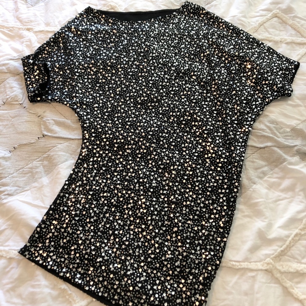 Full Sequin Off-The-Shoulder Dress